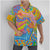 All-Over Print Men's Hawaiian Shirt With Button Closure